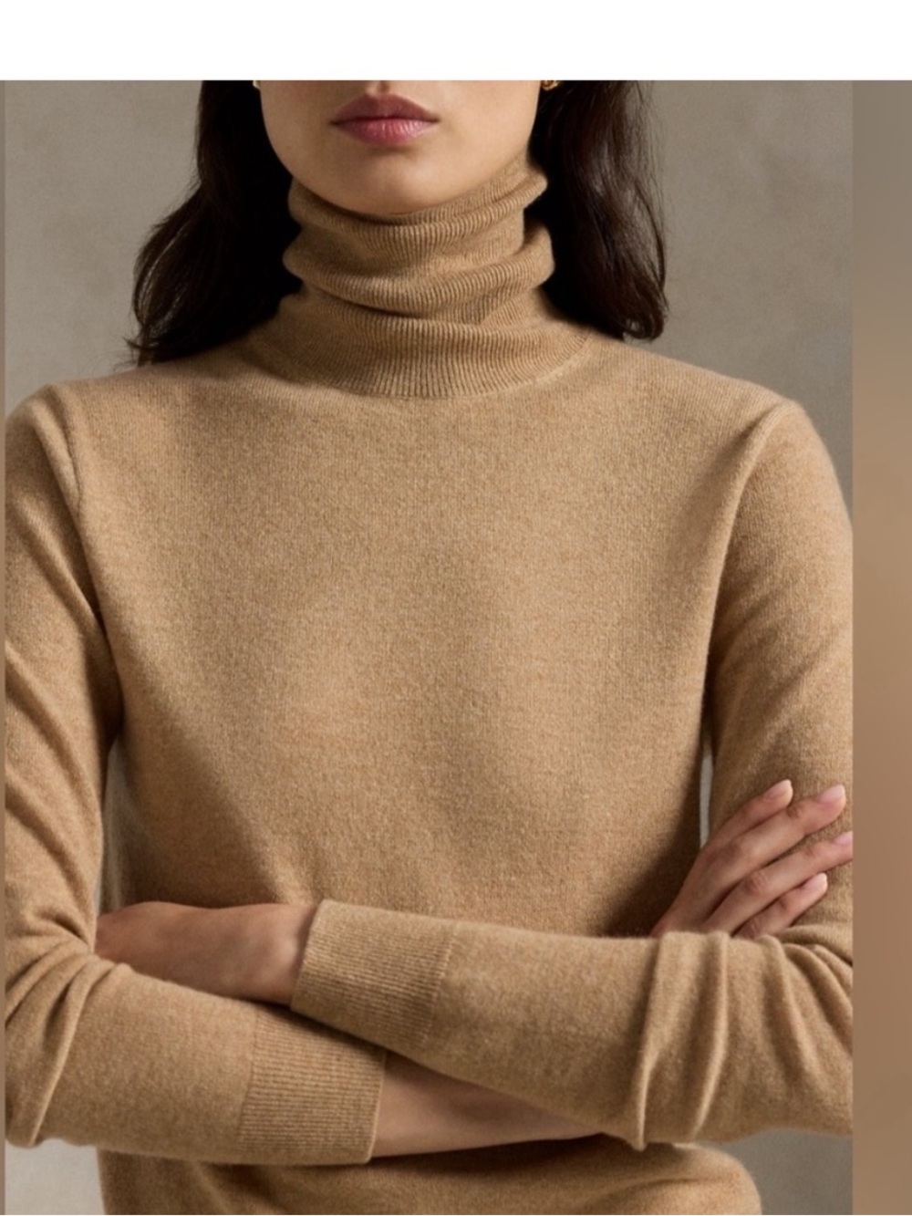 Ralph Lauren Cashmere Wool Blend Turtleneck Sweater.